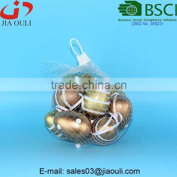 BSCI Audit Factory Popular Design Easter Decorations Plastic Golden Eggs photo-2
