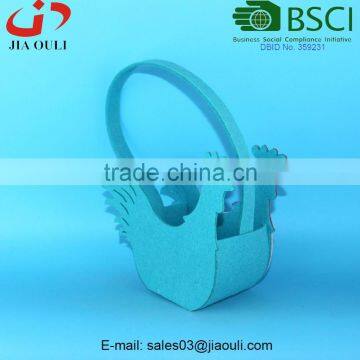 BSCI Audit Factory Nice Non-woven Fabric Chicken Shaped Basket, Felt Easter Basket photo-6
