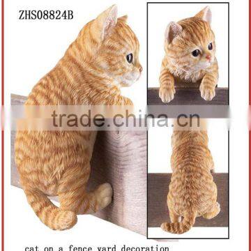 Polyresin cat garden status & resin yard outdoor decoration