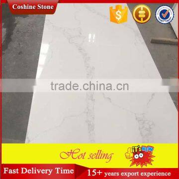 Rectangle White Calacatta Gold Marble Surface Quartz Stone Countertop photo-3