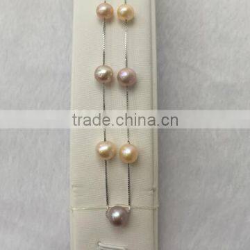 Fashion Natural Colorful Freshwater Pearl Necklace With Silver Clasp photo-2