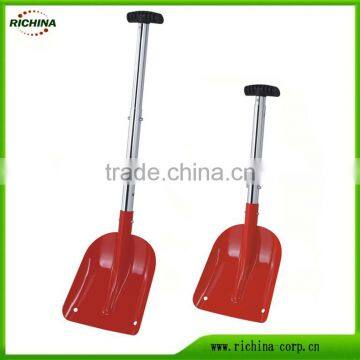 telescopic aluminum handle,car snow shovel, any color available, emergency sport utility shovel