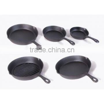 Cast iron frying pan cookware set