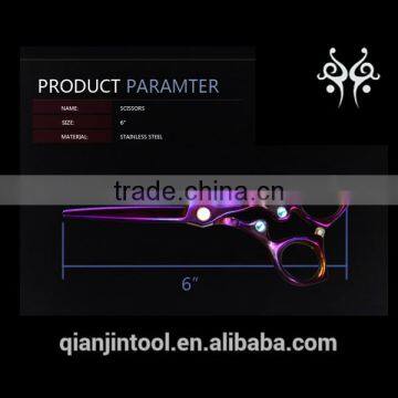 QJ-JC125 Beauty Coating Titanize Scissors With Stainless Steel Hair Scissors photo-4