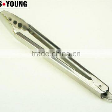 39060 12 Inch Heavy New Mould Stainless Steel Kitchen Tongs BBQ Grill Food Salad Tongs photo-2