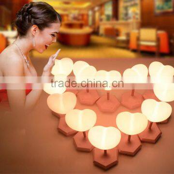 2017 New Rechargeable Usb 1500mah Romantic Love Heart Shape Led Night Light photo-2