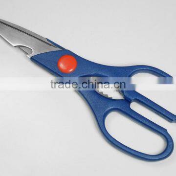 Plastic Handle Blue Stainless Steel Kitchen Scissors RTKS008AP