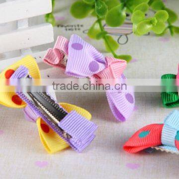 Factory Wholesale New Plastic Bows Shaped Kids Hair Clips photo-5