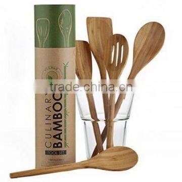 2017 100% natural bamboo scoop with round handle