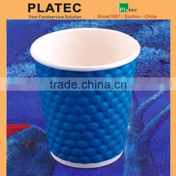 Top Grade Diamond Embossed Disposable Hot Coffee Paper Cup photo-2