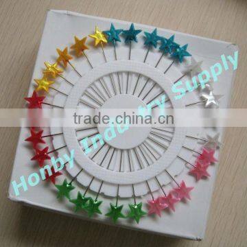 Wheel packing 55mm star head shaped pearl craft pin