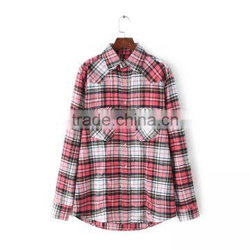 100% cotton men's yarn dyed flannel check/plaids shirt ,long sleeve flannel shirt