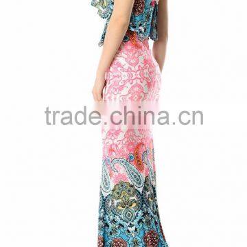 Printing Design Elegant Women Maxi Dress Party Dress Ladies Night Sexy Party Dress photo-4