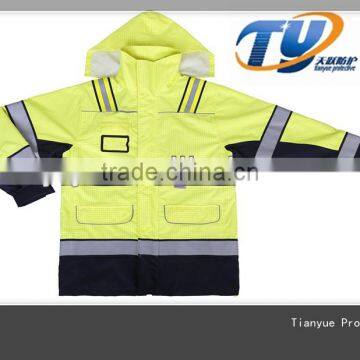 High visibility green reflective safety jacket with en471 standard