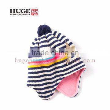 Machine Washable Children Winter Fall Knit Bonnet Pattern