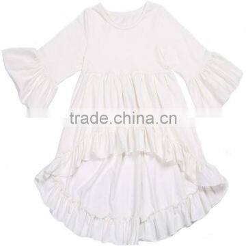 Wholesale Long Ruffle Sleeve 100%cotton T-shirts for Baby Girls photo-3