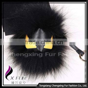 CX-R-48B 2017 Monster Raccoon Fur Keychain Hand Bag Decorations Key Ring photo-4