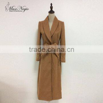 Fashion floor length coat women formal coat and skirt winter coat for lady