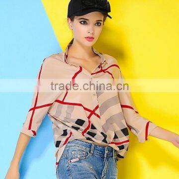 2015 HOYUGO Women Fashion Casual Blouse Designs, Smart Casual Wear Blouse, Silk Casual Blouse for Fat Woman. photo-5