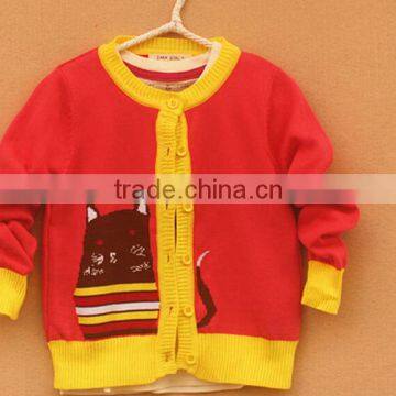 Trendy Unisex Children Anitmal Cartoon Pattern Knitted Cardigan photo-3