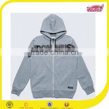 2016 wholesale high quality grey gym heavy hoodies sweatshirt distressed hoodie