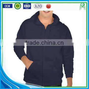 China factory custom printing 100% cotton long zipper hoodie