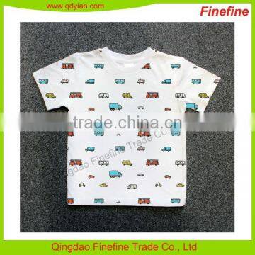 Hot sale high quality cotton single jersey children's kids printed Tshirt