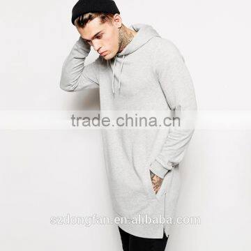 Men Fashion Side Zip To Hem Design Fleece Pullover Men Hoodies And Sweatshirts Long Shirt Clothing Men photo-2