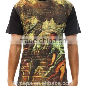 100% cotton dye sublimation wholesale custom t shirt printing