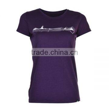 High Quality Customized 100% Merino Wool Woman Shirt 2016 T-shirt Wholesale photo-2