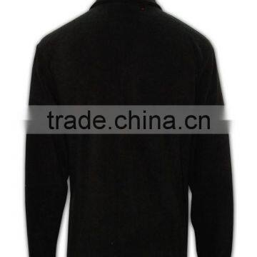 China Manufacture High Quality Custom Black Mens Microfiber Fleece Hoodie photo-3
