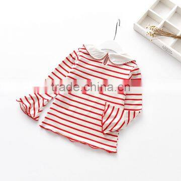 Wholesale Lovely Cotton Children Girl Stripe T-shirt Casual Children Wear photo-4
