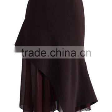 2016 Guangzhou Shandao Factory Summer New Arrivals High Fashion Formal Wine Red High Waist Cotton Ladies Office Uniform Skirts photo-2