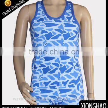 Organic Cotton Blank Gym Mens Stringer Singlet Wholesale With Round Neck photo-3