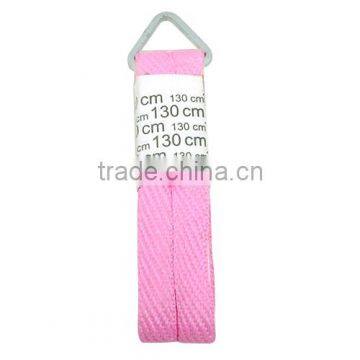 Popular flat pink denim shoe laces