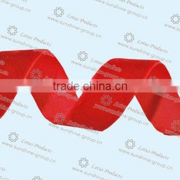 Red Doube Face Polyester Velvet Ribbon