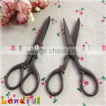 Vintage Special Engraved Lace Fabric Wool Bronze Scissors photo-4
