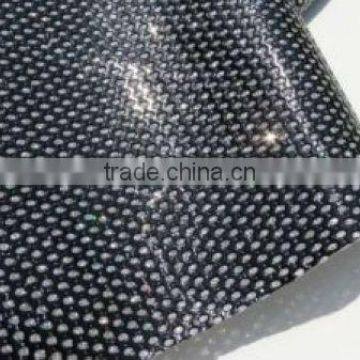 2013 Fashion DERUN Punching Glitter Leather Fabric for Bags
