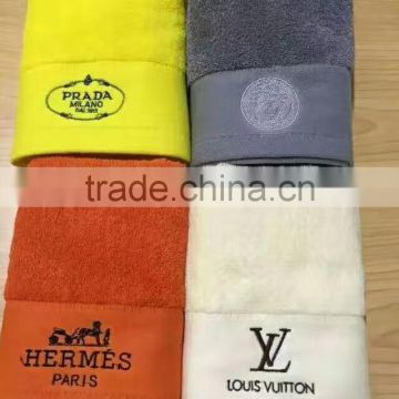 Luxious good quality Cotton custom color custom logo hotel bath towels factory