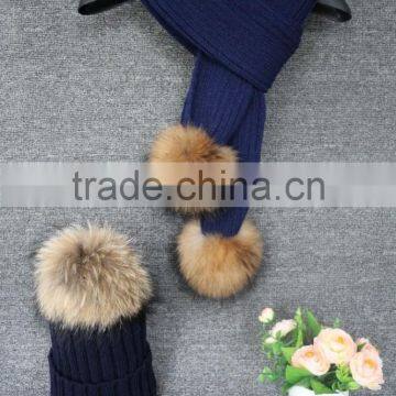 Fashion popular product factory wholesale good quality knitted hat match scarf