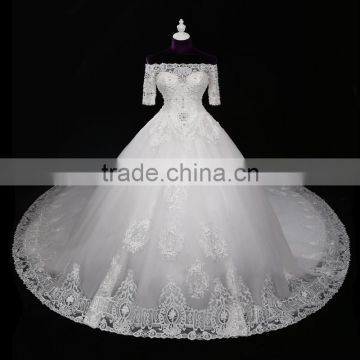 Wholesale Sweetheart short Sleeve Lace Wedding Dresses Beaded Sweetheart Nackline Mermaid Lace wedding dress 2017 F12601