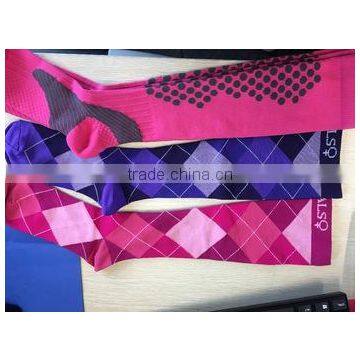 Wholesale Custom Light Compression Nurse Socks Knee High Private Label Sport Compression Running Socks-ZP0008 photo-3