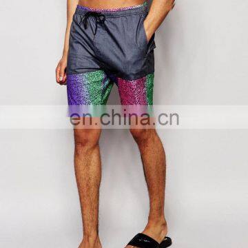 sublimation OEM service 3 pockets tshirt,custom made cool style,beach style american shorts