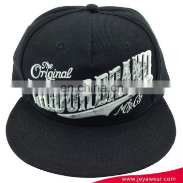 Hip hop overall black snapback cap for youth boy