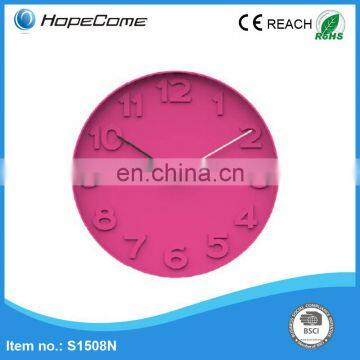 (S1508N) 8 inch High quality silicone wall clocks cheap time machine clock