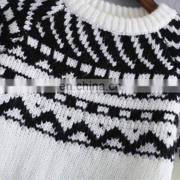 Custom Latest Fashion Design Sweaters Stock Computer Knitted Cashmere Women Loose Sweater photo-6
