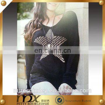 On sale star knit pattern sweater