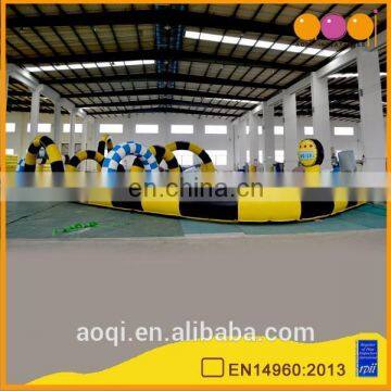 AOQI inflatable toy inflatable racing track indoor inflatable race track interesting race car tracks for kids