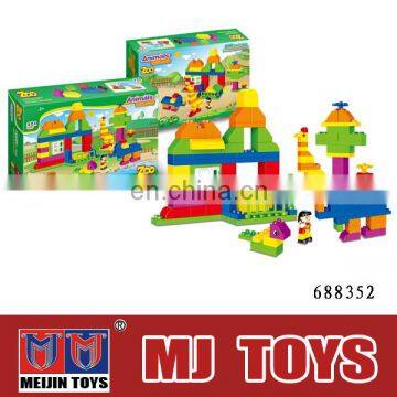 Educational 124PCS children plastic zoo animals diy building block toys set