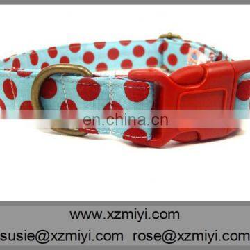 2015 multi stitched sublimation printed cotton pets dog collar wholesale